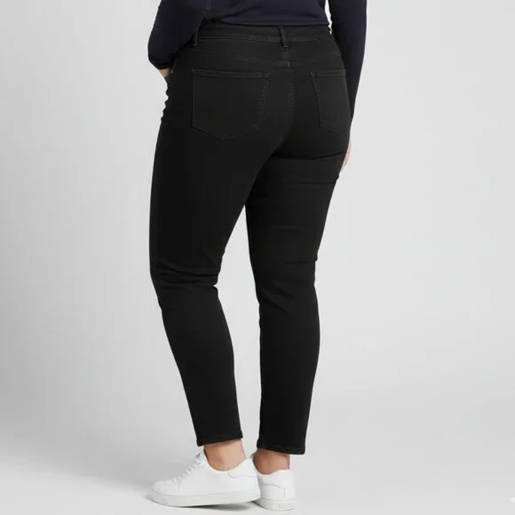 Talbots Girlfriend Black Jeans Flawless Fit 18W - Picture 2 of 4